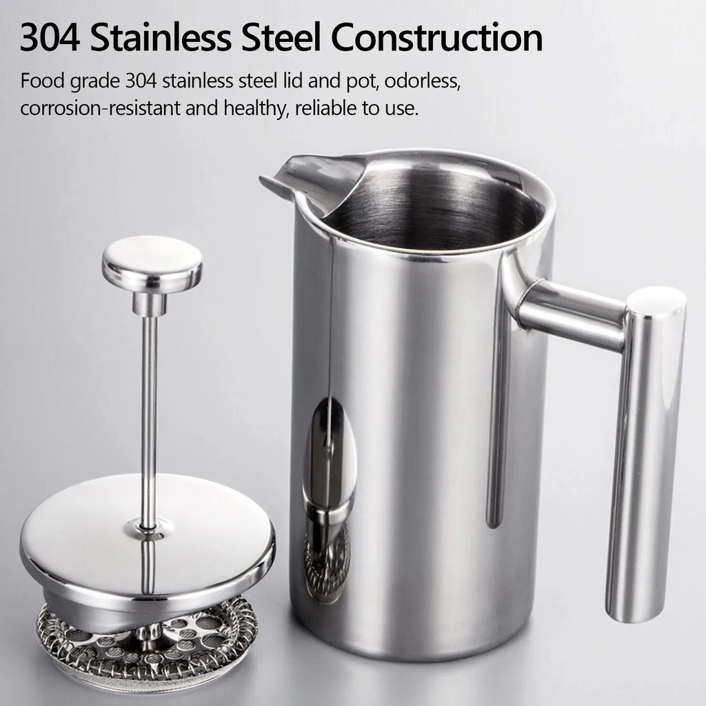 Stainless Steel French Press Coffee Maker | 350ml–1000ml French Press Coffee Maker Oasis Select