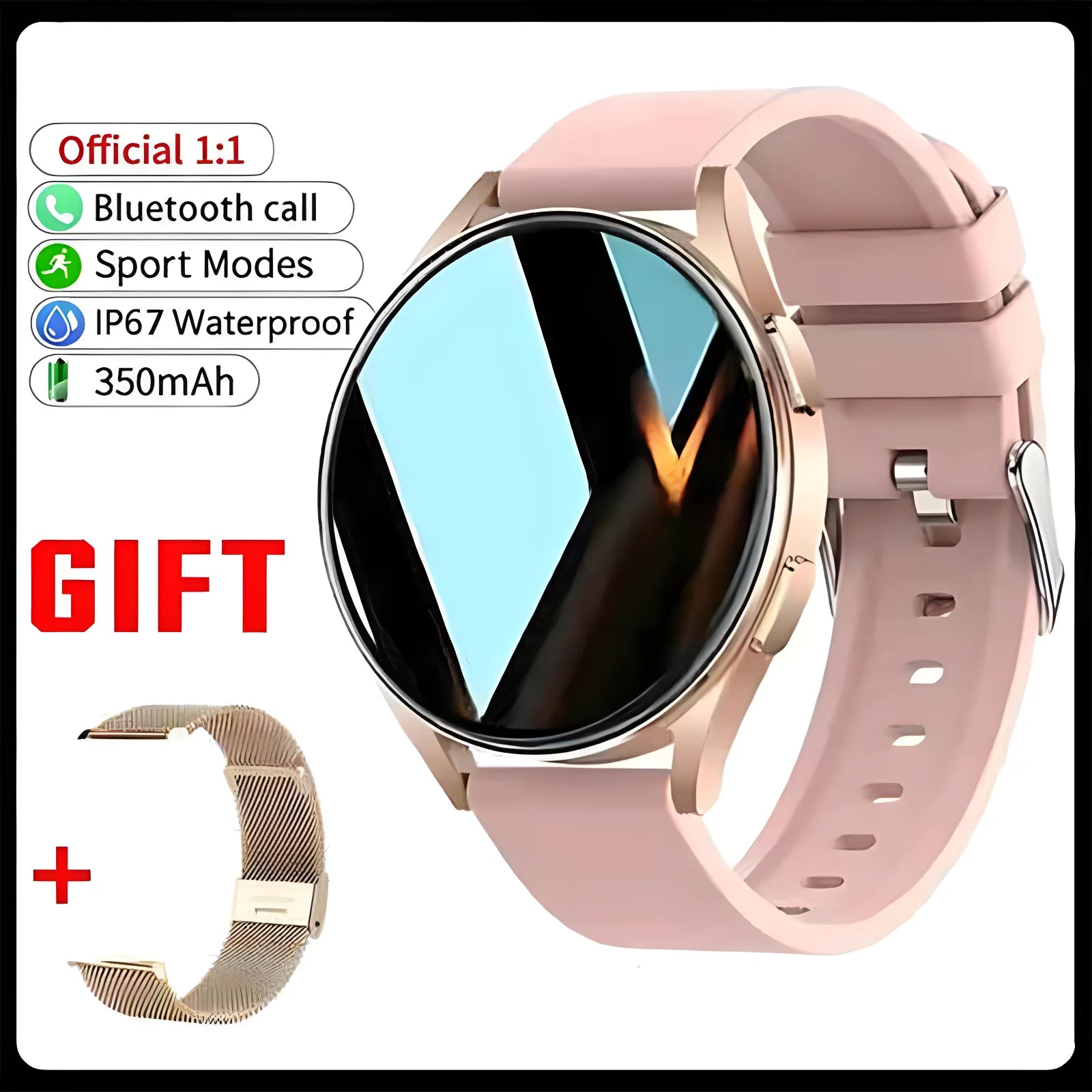 Bluetooth Call Smart Watch Pro 1.39-Inch Custom Dials Music Sports Men Women Watch 6 Health Monitor Smartwatch For Android IOS Oasis Select Go22Milan