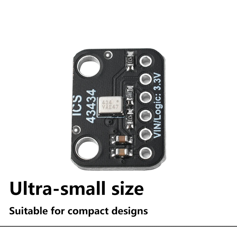 ICS-43434 MEMS Digital Microphone Module I2S DC 1.5V-3.6V Mini Microphone Module Breakout Low-Cost Low-Pass Filter Module Oasis Select