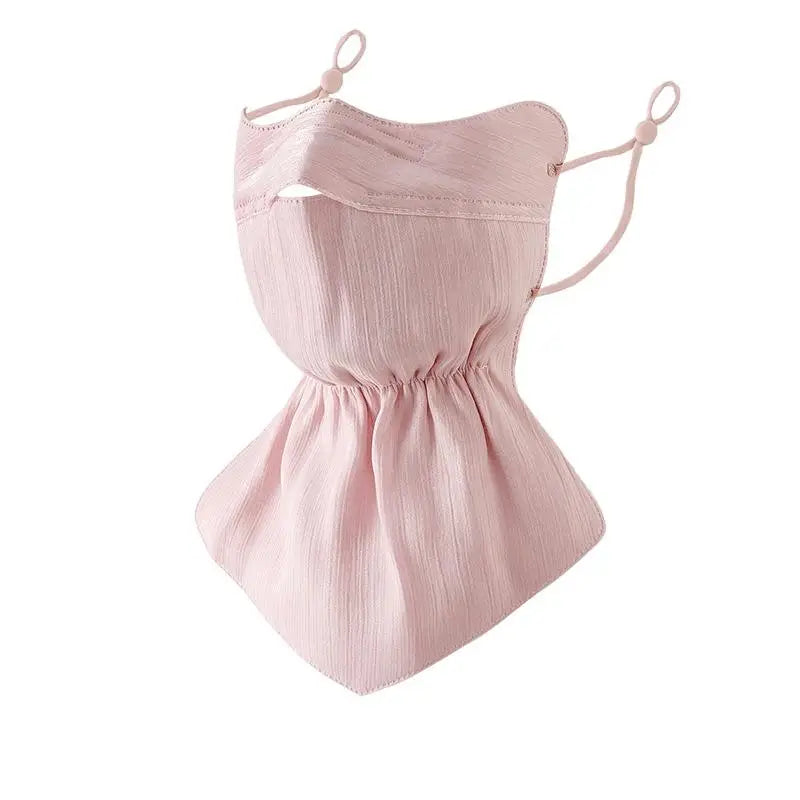 Breathable Sun Protection Mask Ear Loop Face Covering Lightweight Anti UV for Summer Outdoor Work and Commuting Oasis Select Pink