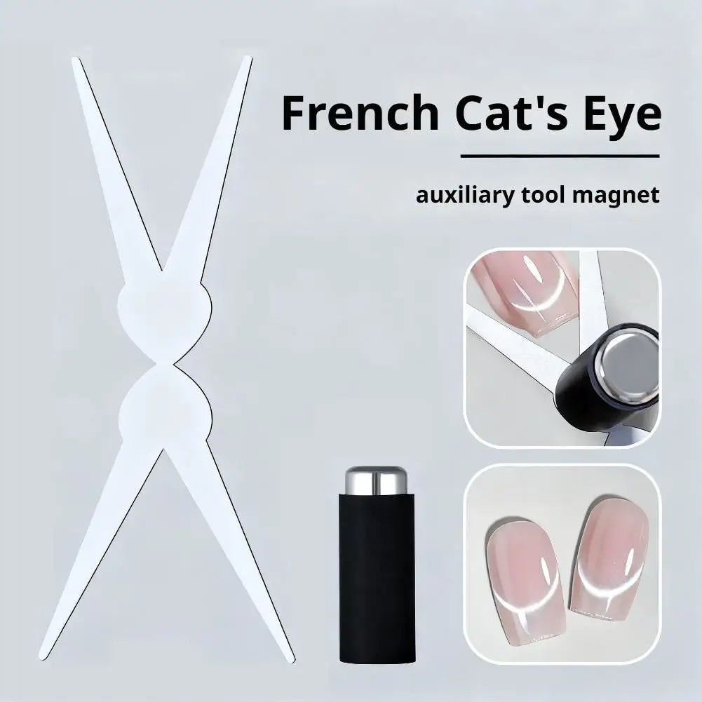 French Cat's Eye Nail Art Double Head Y Shape Magnetic Tool DIY Gel Polish Manicure Art Set for Nail Salon Design Tool Oasis Select