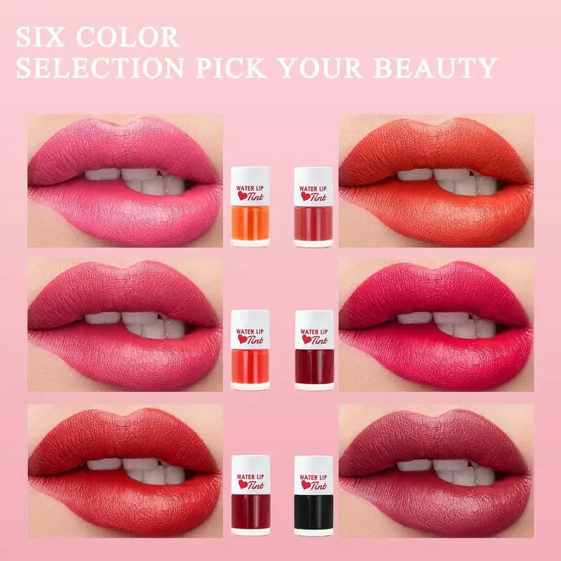 Dyeing Liquid Lipstick Matte Water Lip Stain Lips&Cheek Blush Waterproof Long-lasting Red Pink LipTint Women Cosmetics 6 Colors Oasis Select