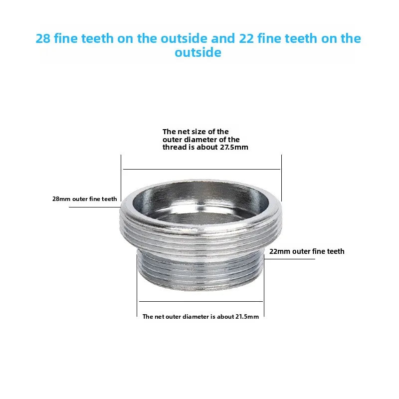 Faucet Adapter 22 Turn 16 18 20 22 24 26 28 30 32mm Internal and External Fine Tooth Faucet Conversion Thread Accessories Oasis Select O