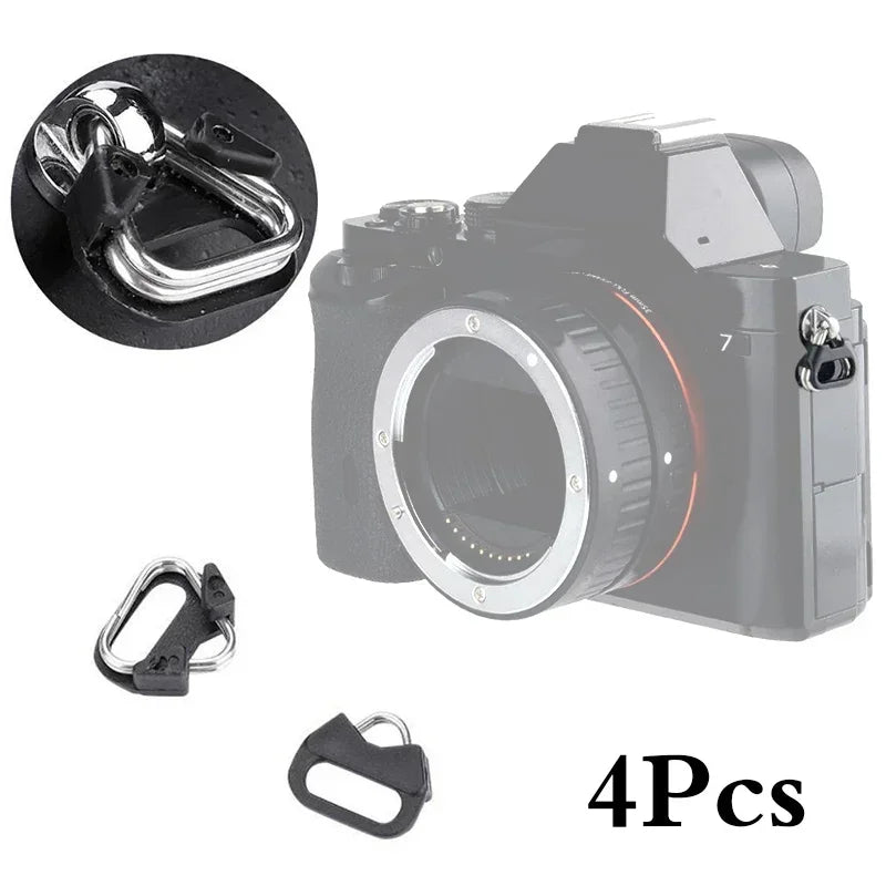 4PCS Camera Belt Hook Camera Shoulder Strap Triangle Split Ring Replacement ForFujifilm Olympus PentaxCamera Buckle Oasis Select
