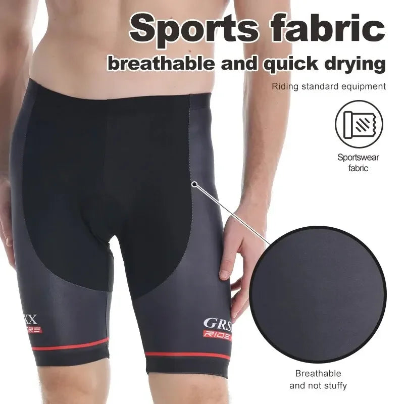 GRSRXX Men's Cycling Shorts Anti-slip Leg Grips Bike Shorts Shockproof 5D Pads Breathable Ciclismo MTB Road Bicycle Bib Short Oasis Select
