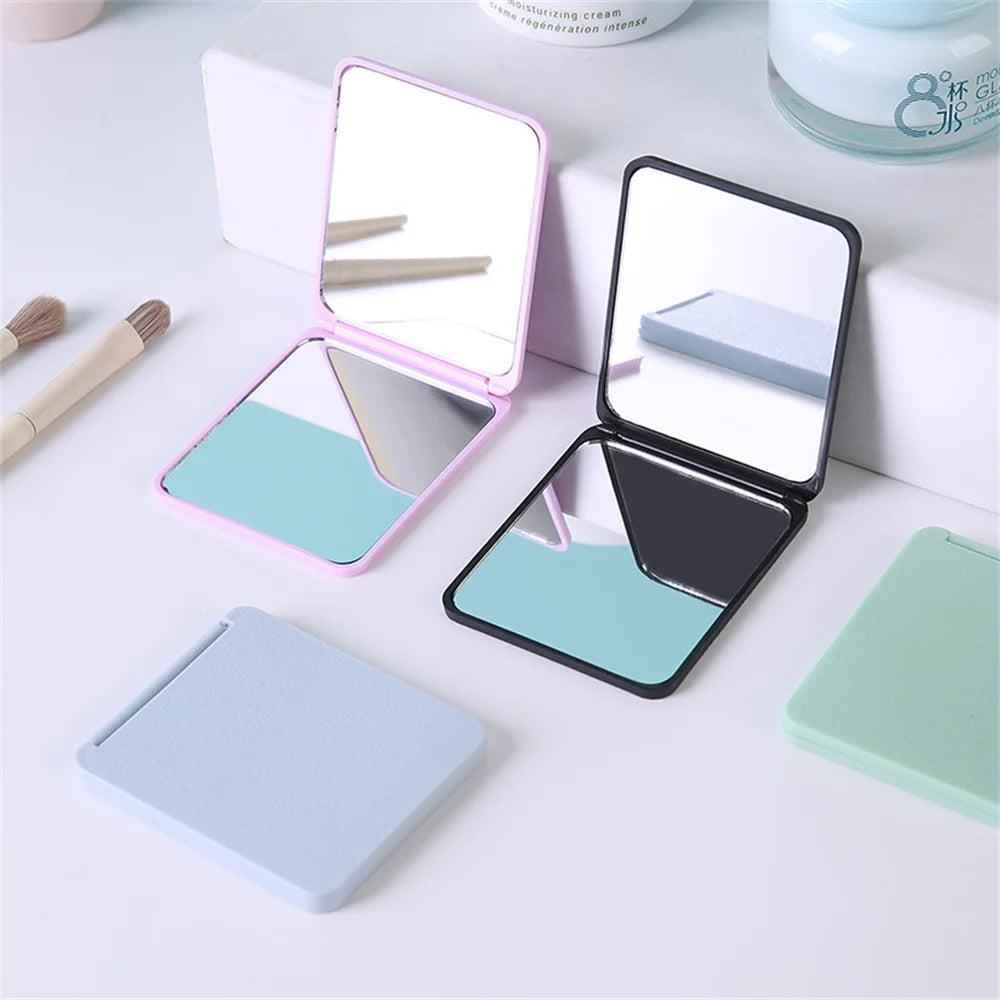 Folding Makeup Mirror High-quality Portable Makeup Mirror Single-side Creative Women Solid Color Makeup Mirror Oasis Select