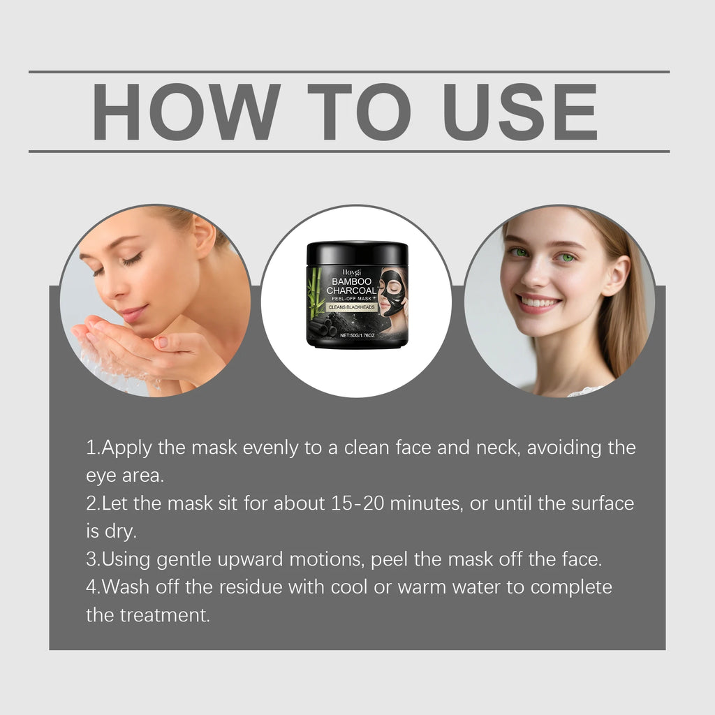 Bamboo Charcoal Peel-Off Mask – Hydrating & Cleansing Peel-Off Face Mask Oasis Select