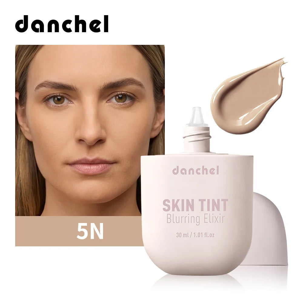 24 Colors Skin Tint Liquid Foundation Natural Finish Blur Pores Soft Focus Makeup Lightweight Hydrating Base for All Skin Types Oasis Select 5N