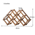 Wooden Wine Rack Wine Holders Kitchen Assembled Display Stand Organizer Bar Storage Bar Wine Cabinet Wine Bottle Display Rack Oasis Select 6 bottles C