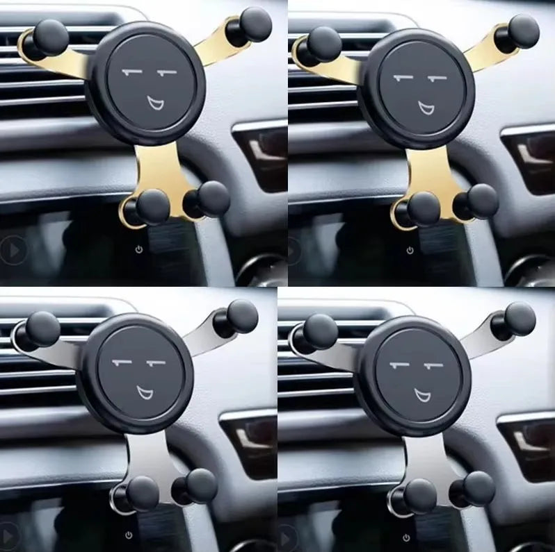 1/2/3/4pcs Black/Silver/Gold Car Installation Vent Fashion Gravity Bracket Universal Mobile For Phone GPS Mobile Phone Holder Oasis Select 4pcs mix 1