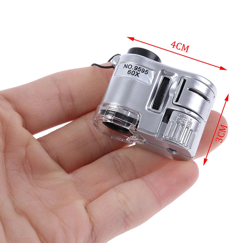 60X Mobile Phone Microscope Portable Pocket Mini Microscope Jewelry Diamond Jade Identification Magnifier for Rosewood Oasis Select