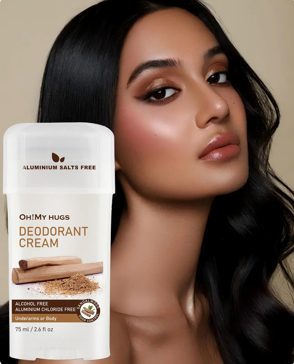 YURHERSU Sandalwood Deodorant Cream – Unisex Odour Control 75ml