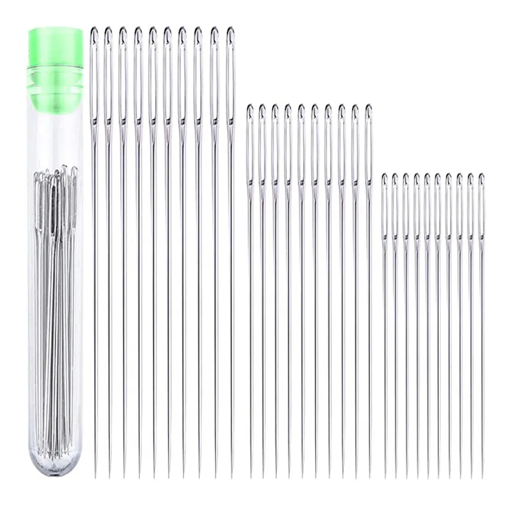 30PCS 5 Sizes Big Eye Sewing Machine Universal Stitching Supplies And Accessories Regular Useful Stitchcraft Needles Булавки Иго Oasis Select