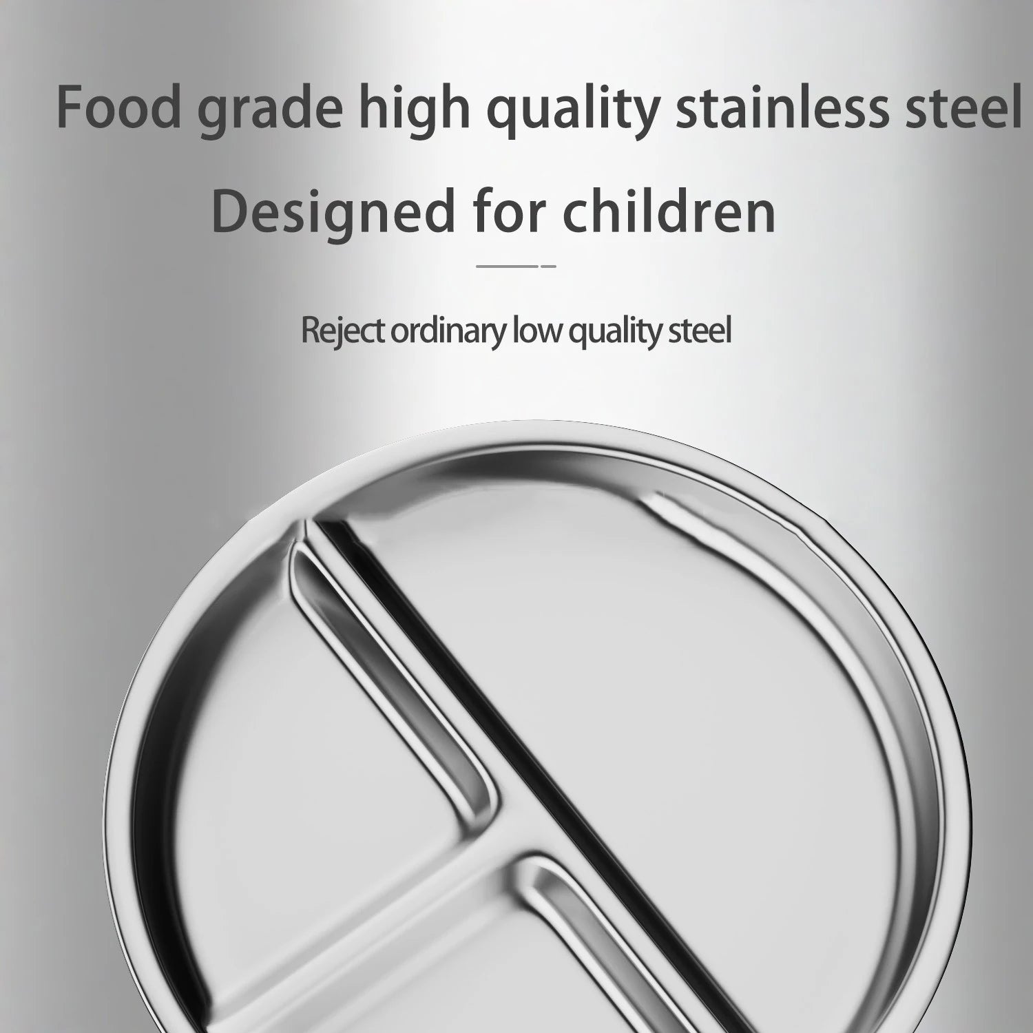 Stainless Steel Baby Suction Plate – BPA-Free, 9-Inch Baby Suction Plate Oasis Select