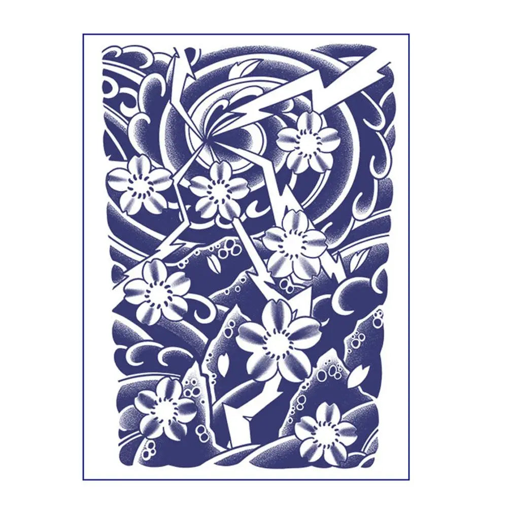 Waterproof Temporary Tattoo Sticker Semi-permanent Non-reflective Old Traditional Blossom Arm Koi Fish Fake Tattoos Oasis Select