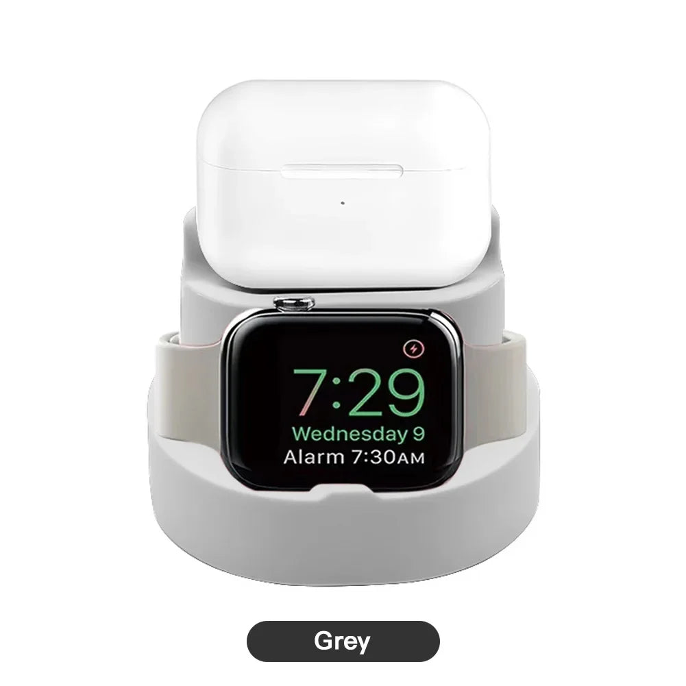 3-in-1 Silicone Charging Stand for Apple Watch & Earphones