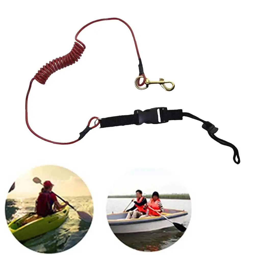 Adjustable Elastic Coiled Lanyard Leash for Kayak Paddles and Canoe Oars Coiled Kayak Paddle Rope Oasis Select Default Title