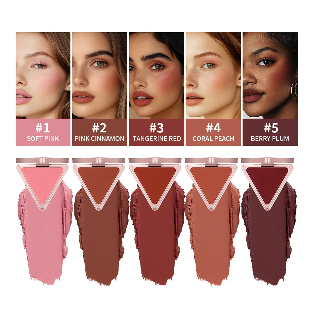 Higher Standard Satin Matte Cream Blush Long-Lasting Makeup Blush Brightening Low Saturation Shrinking and Expanding Natural Oasis Select