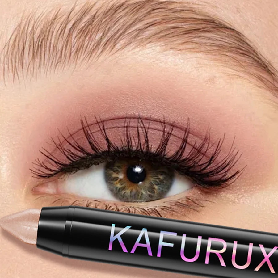 KAFURUX 25-Color Glitter Eyeshadow Pencil – Waterproof & Matte
