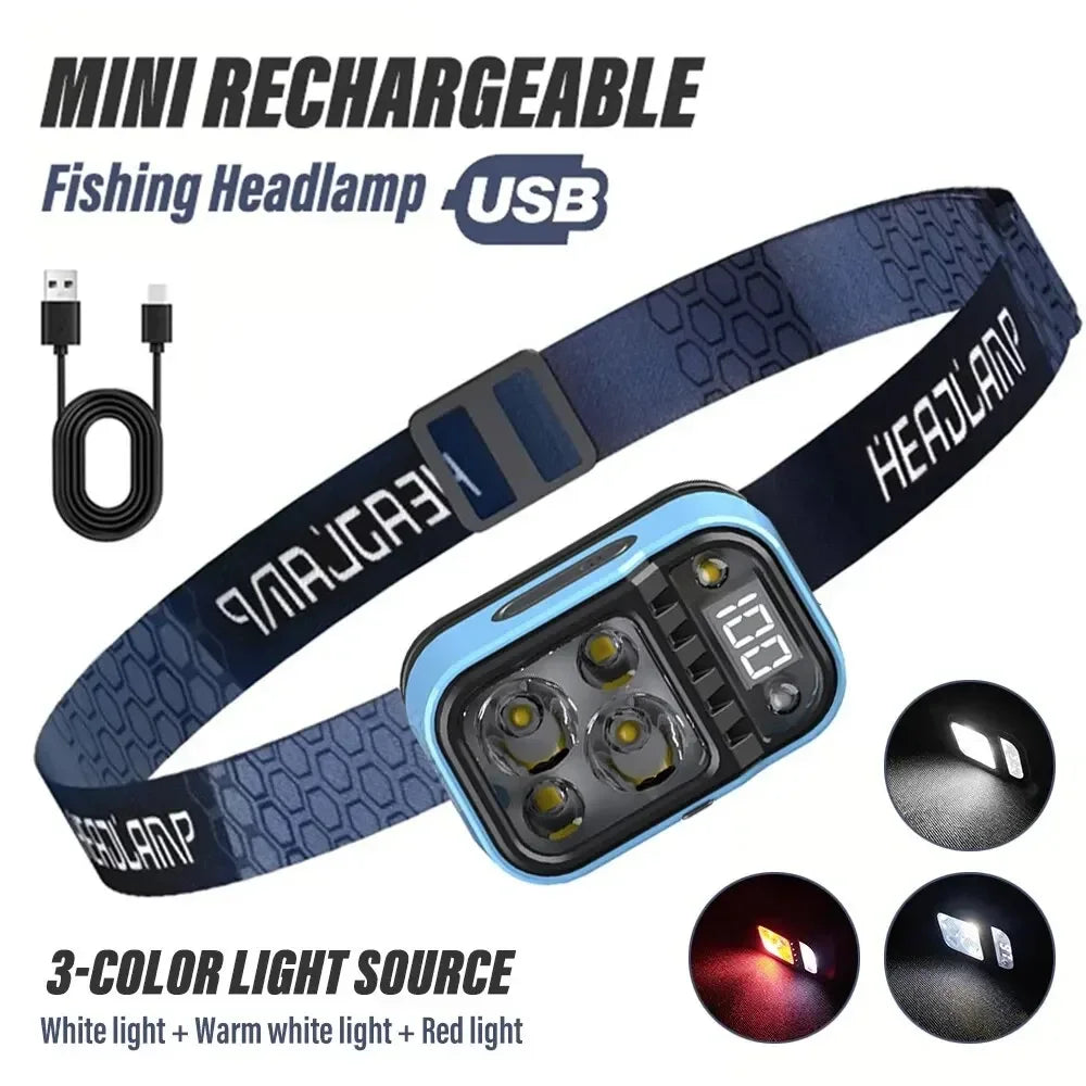 ESMARTER XPG+COB LED Headlamp – Sensor, USB-C, Waterproof