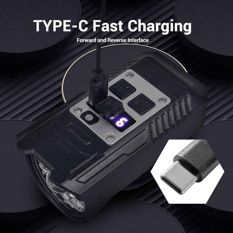 LED Bike Bicycle Light Type-C Rechargeable Set Road Bike Front Back Headlight Lamp Flashlight Cycling Light Cycling Accessories Oasis Select