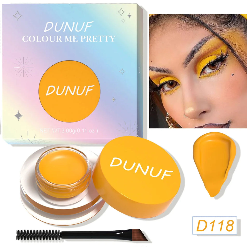 DUNUF Cream Eyeshadow & Eyeliner Gel – 12 Matte Shades