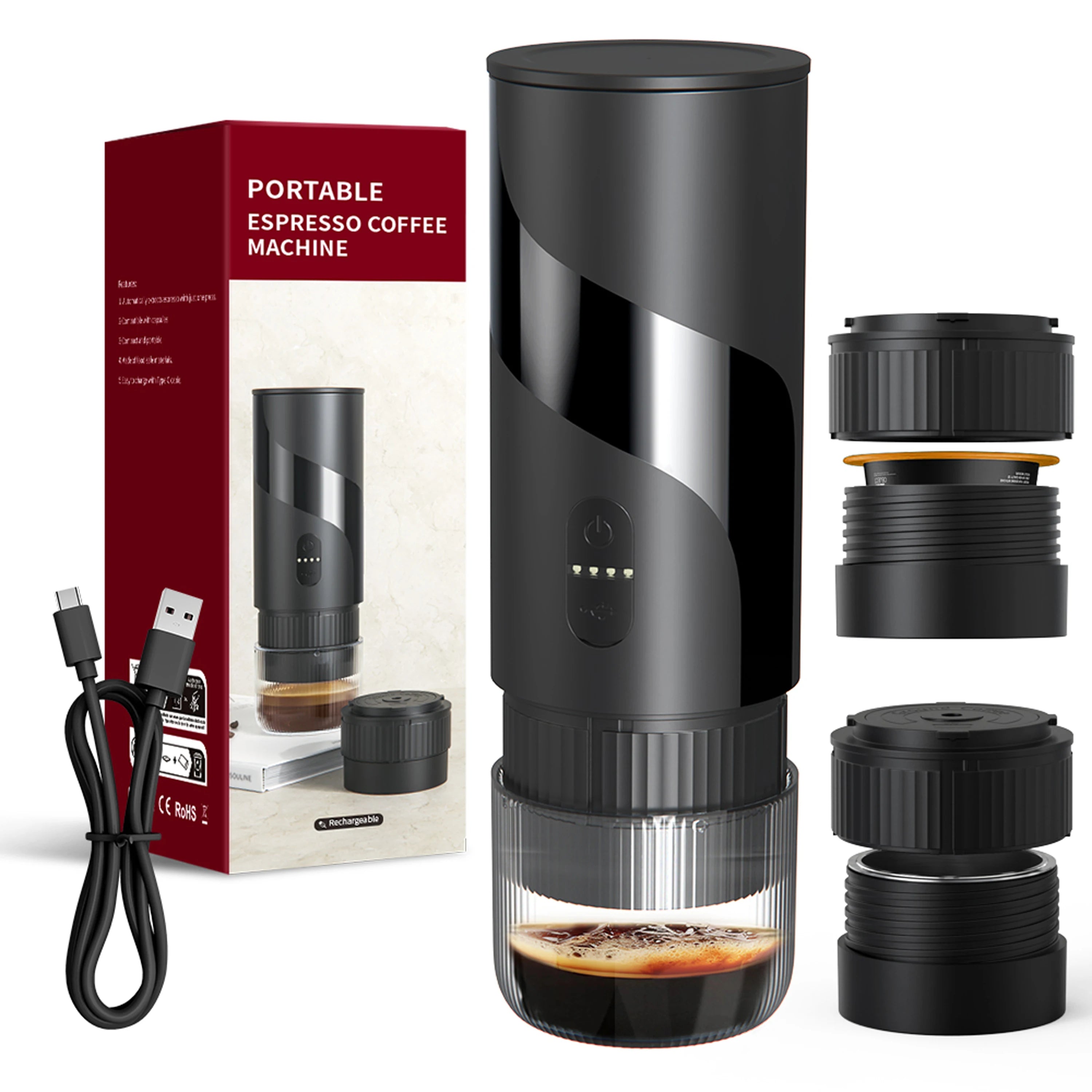 URGGU 20 BAR Portable Capsule Coffee Maker – Travel & Camping
