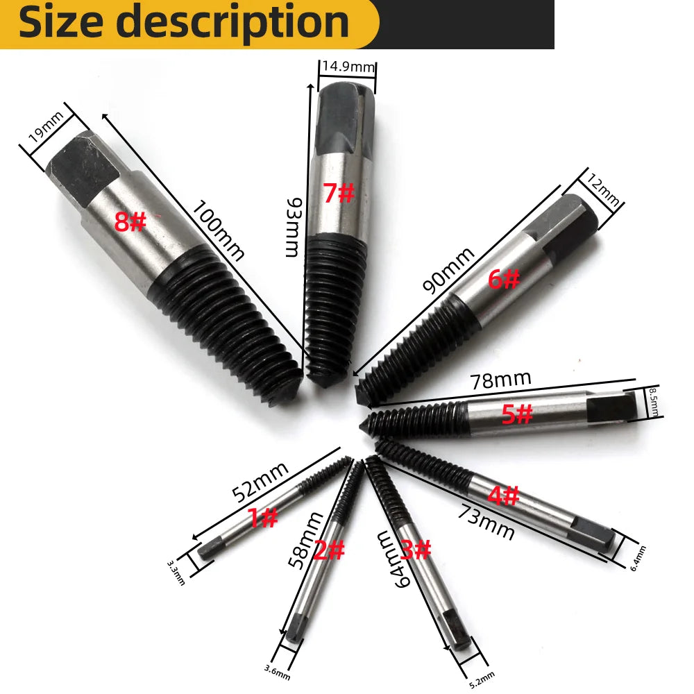 Broken Screw Extractor Drill Bits Set – 5/6/8 Pcs EasyOut Screw Extractor Set Oasis Select
