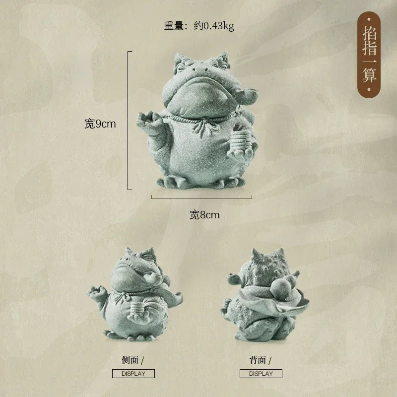 Chinese Style Golden Toad Tea Pet Decoration Boutique Tea Set Accessories Tea Table Golden Cicada Fortune Ornaments Oasis Select B