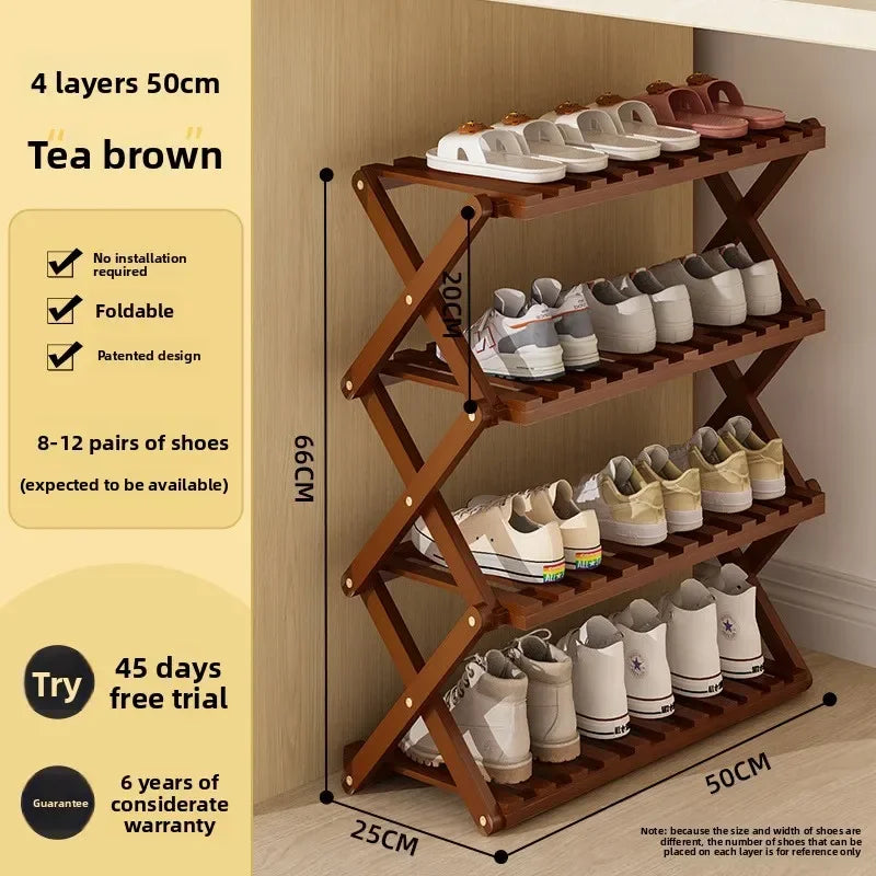 Simple Shoe Rack Household Door Dormitory Folding Installation
