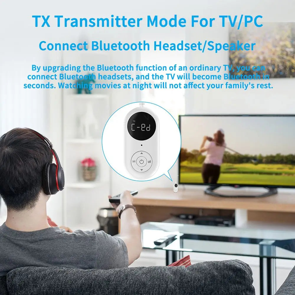 3 in 1 Bluetooth 5.3 Audio Receiver Transmitter 3.5MM AUX FM Transmitter Wireless Audio Adapter With Mic For Car TV PC Speaker Oasis Select