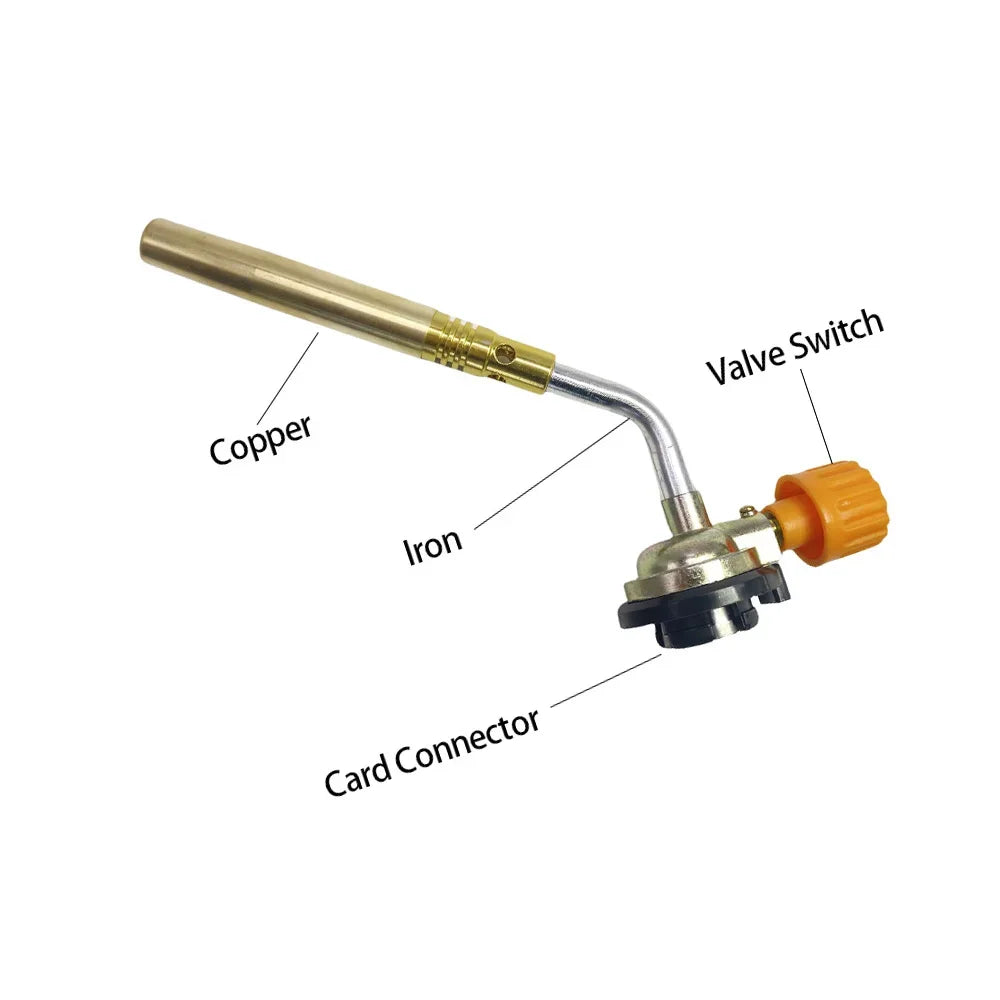 1PC Outdoor Camping BBQ Portable Soldering Heat Gun Butane Burner Welding Gas Torch Flame Gun Brazing Flamethrower Oasis Select