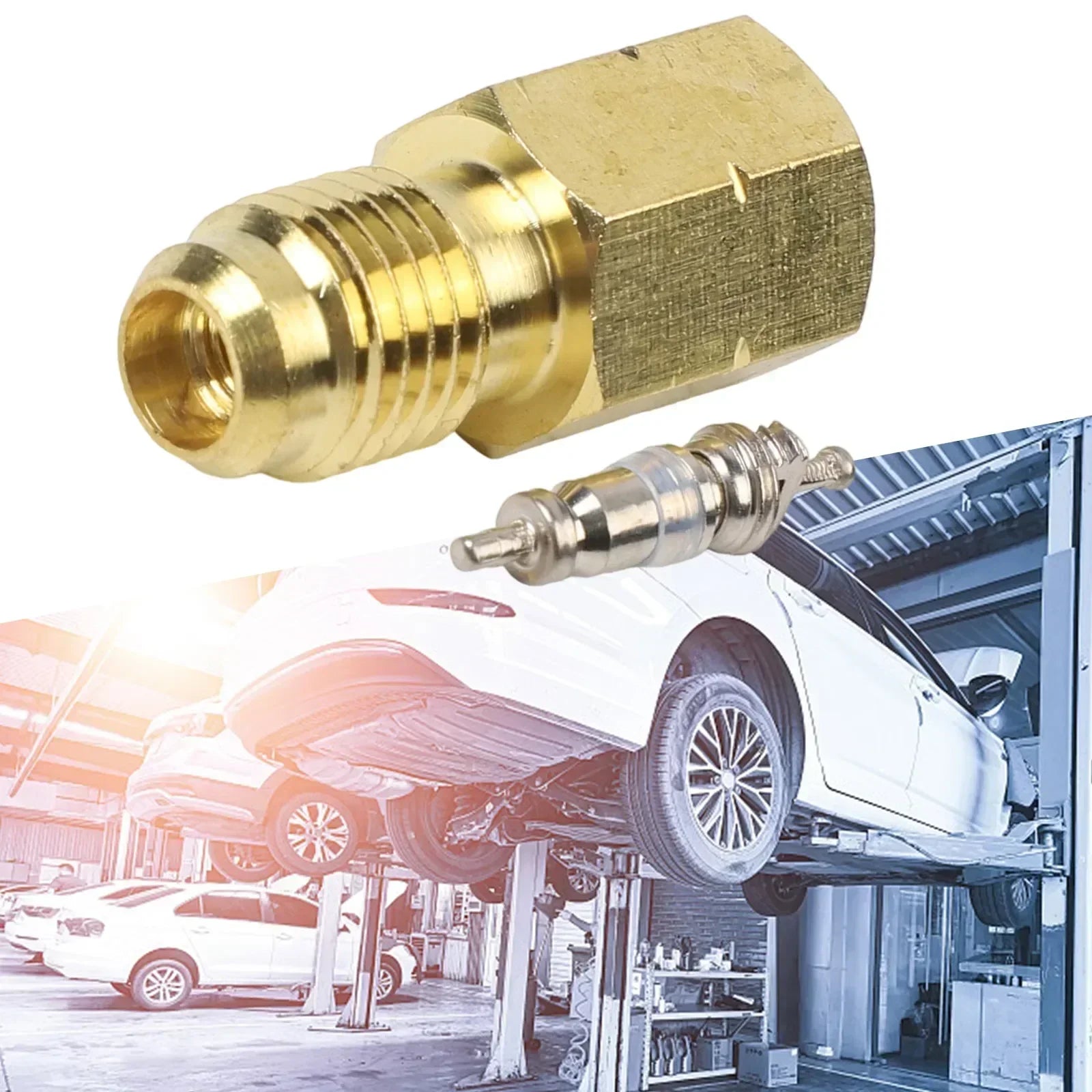 R32 Left-Handed 1/4 SAE Internal To 1/4 External Thread Adapter For R32 And R454B Canisters For HVAC Mini Split Vacuum Adapters Oasis Select