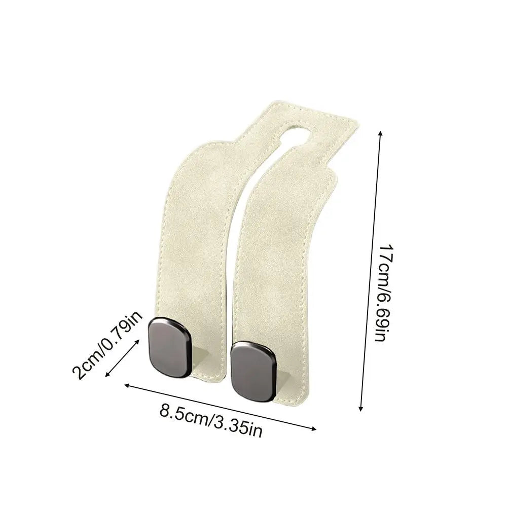 Car Seat Back Hook 2 In 1 Universal Car Seat Headrest Hooks Rear Car Bag Storage Hook Auto Back Seat Organizer Hanger Oasis Select cream colored
