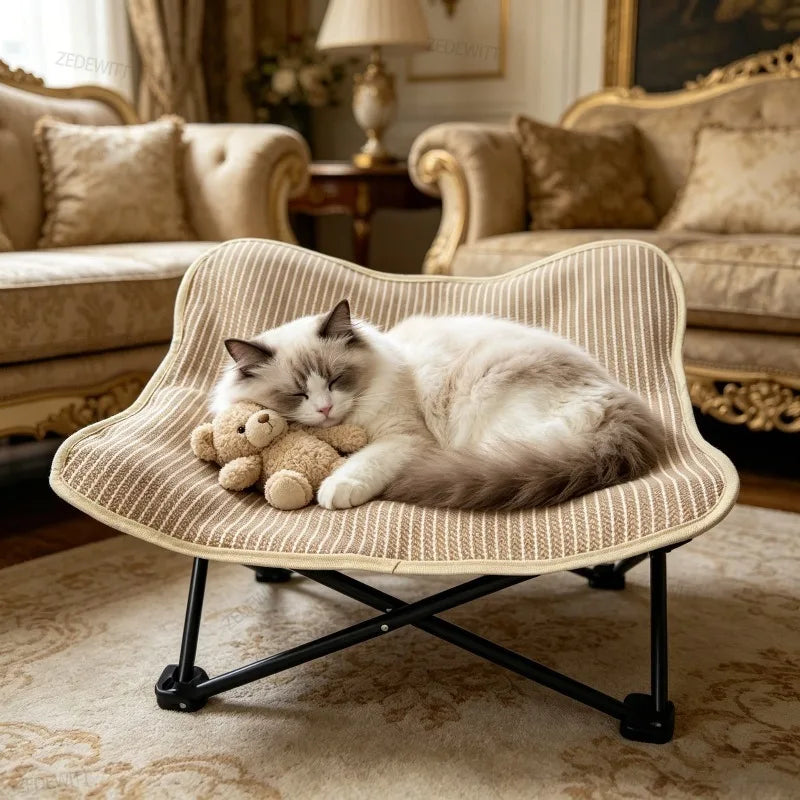 Cat Scratch Bed Durable Foldable Sisal Pet Lounger Chair Sisal Scratcher Chair For Cat Small Medium Large Kitten Indoor Outdoor Oasis Select