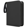50 Sheets Trading Card Binder with Zipper – Compact PU Leather Album, Secure Top-Loading Pages for Trading, Sports & TCG Cards Oasis Select Black-50Sheets