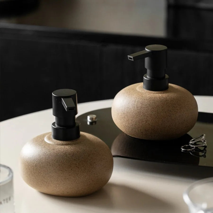 Nordic Ceramic Squeeze Soap Dispenser Bathroom Lotion Bottle for Shampoo Body Lotion Conditioner Bathroom Accessories Home Decor Oasis Select