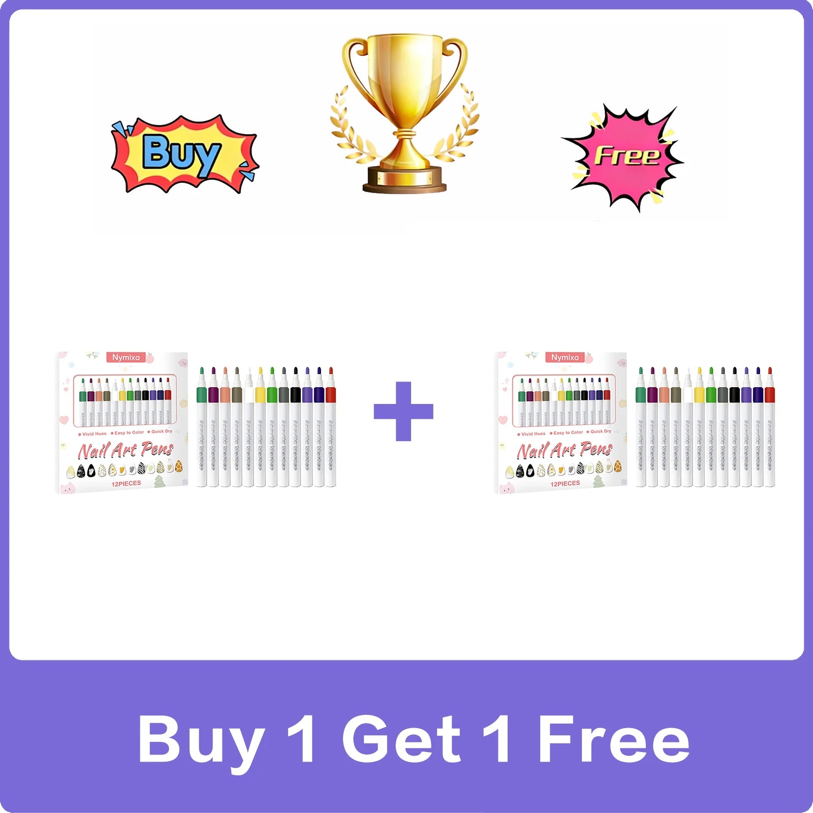 12-Piece Multicolor Nail Art Pen Set – Waterproof DIY Manicure Nail Art Pen Set Oasis Select 2 Set