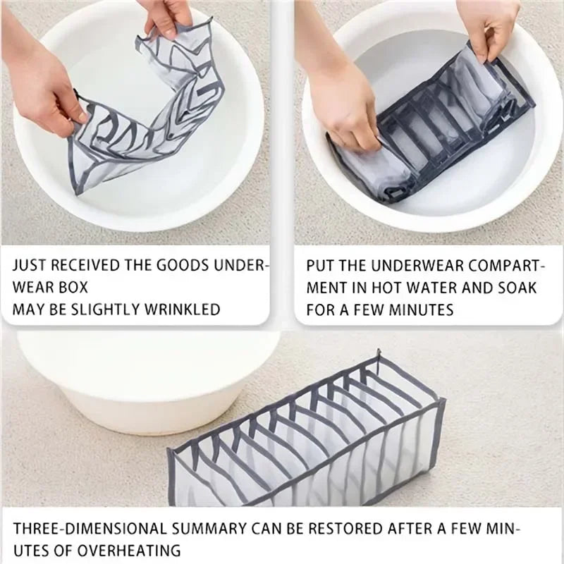 Folding Storage Pouch Laundry Organizer in The Closet Underwear Drawers Storage Bedroom Cabinet Socks Bra Storage PantsOrganizer Oasis Select