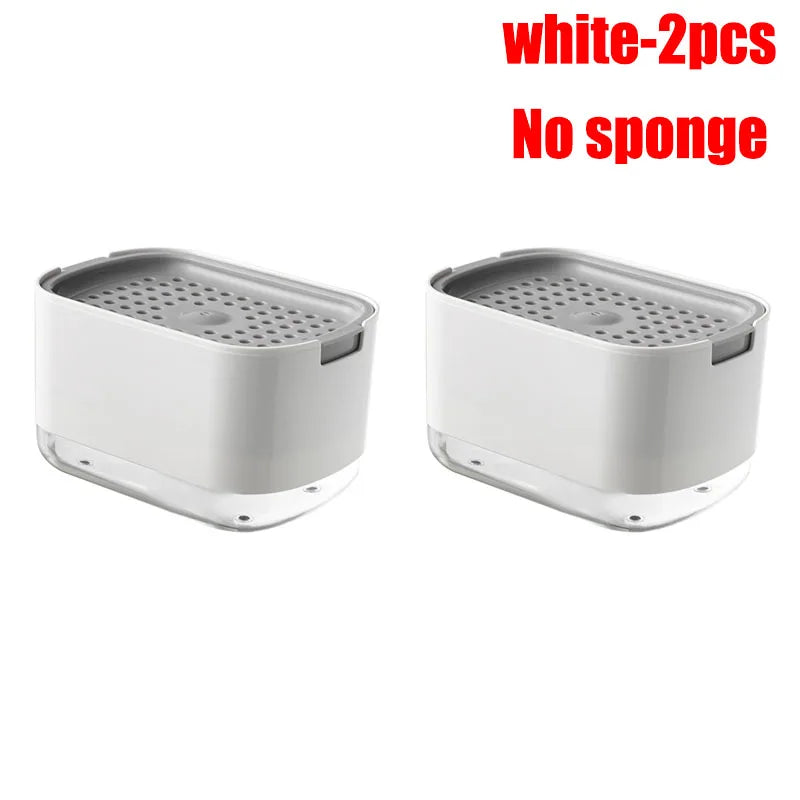 Dishwashing Liquid Dispensers Kitchen Soap Dispensers Dish Soap Dispenser Kitchen Detergent Large Capacity Sink Automatic Home Oasis Select white-A-2pcs