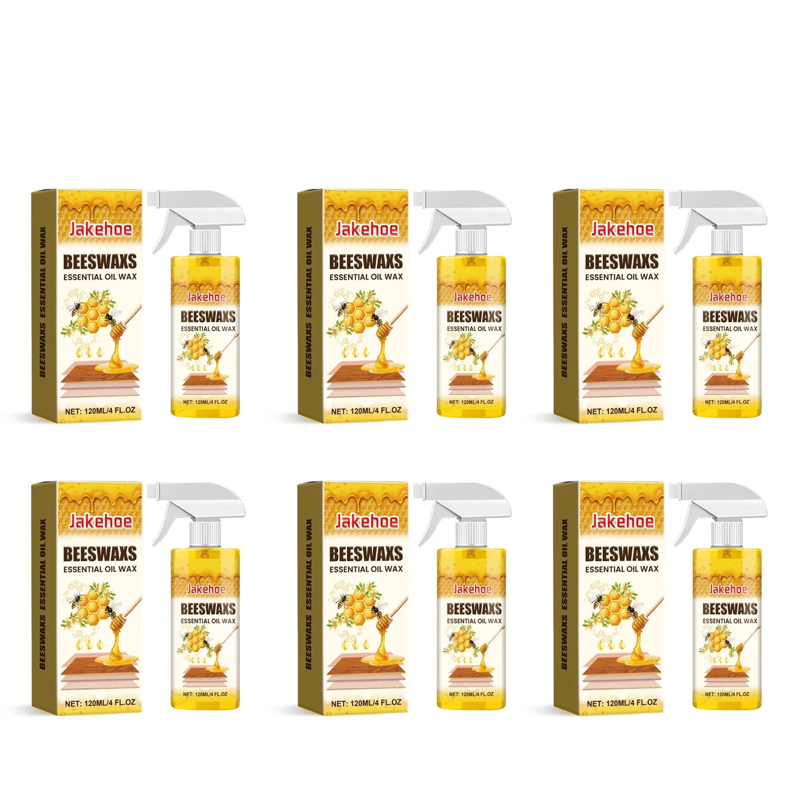 Furniture Solid Wood Care Polishing Beeswax Spray Waterproof Multipurpose Wear Resistant Wooden Floors Chair Cabinet Furniture Oasis Select 6sets boxed