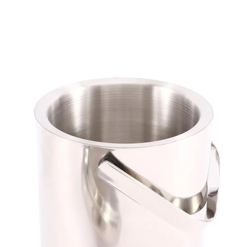 Stainless Steel Ice Bucket with Lid & Tongs | 1.3L Bar Cooler