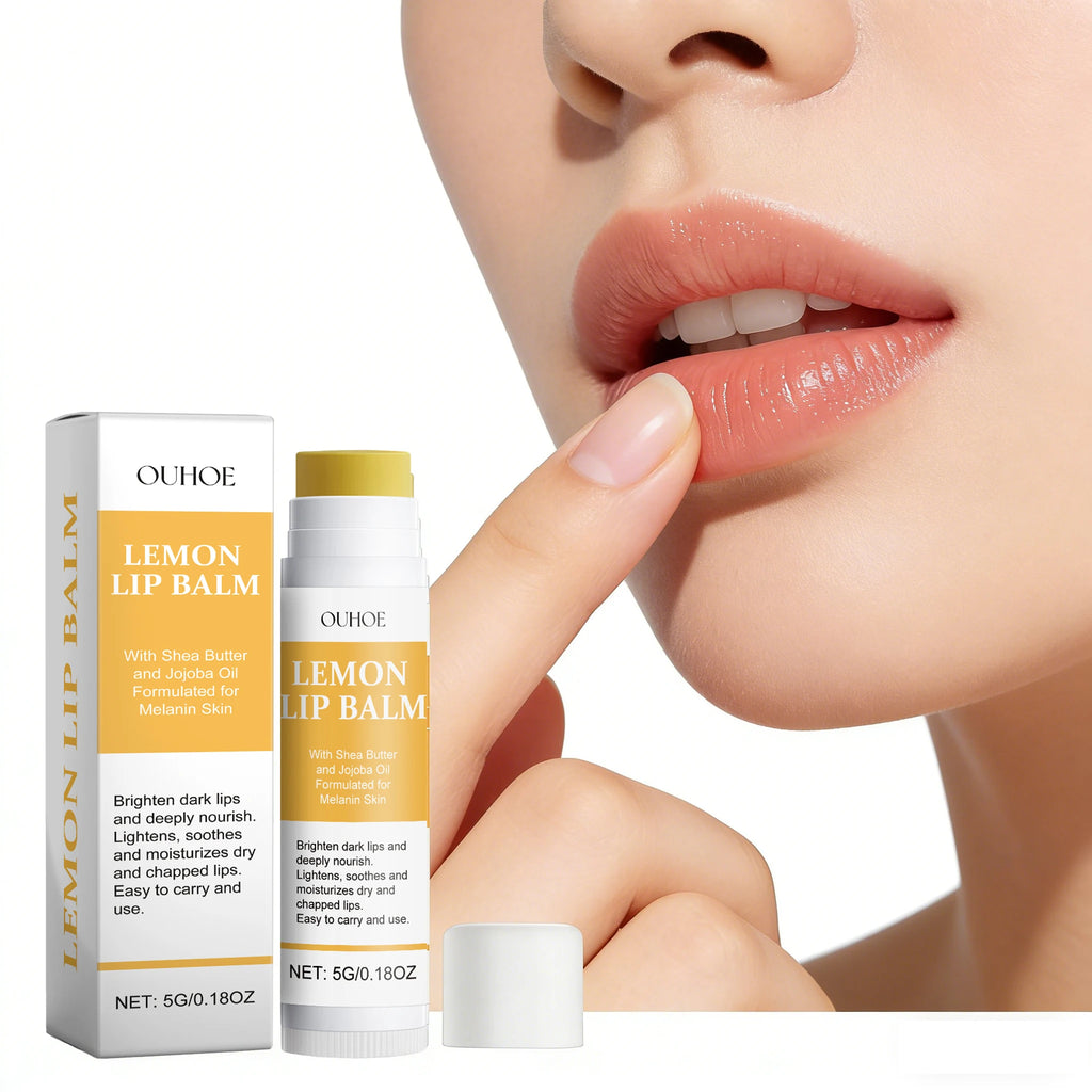 5G Lemon Lip Balm Deep Moisturizing Nourishing Anti-chapping Improve Dryness Brightening Dark Lip Protective Lip Care Balm Oasis Select