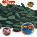 50/200/400/600PCS Spirulina Flakes Spirulina Catfish Tropical Veggie Algae Wafers Bulk Fish Food Feed Hot Oasis Select 400PCS