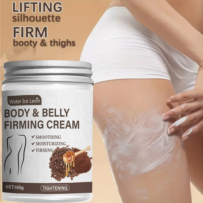 Caffeine Collagen Firming Cream - 100g, Contains Caffeine and Coconut Oil, Rich in Vitamin E, Fragrance-Free, Tightens and Lifts the Abdomen, Thighs, Buttocks, Arms, All Skin Types, Hypoallergenic, Whitening Effect Oasis Select