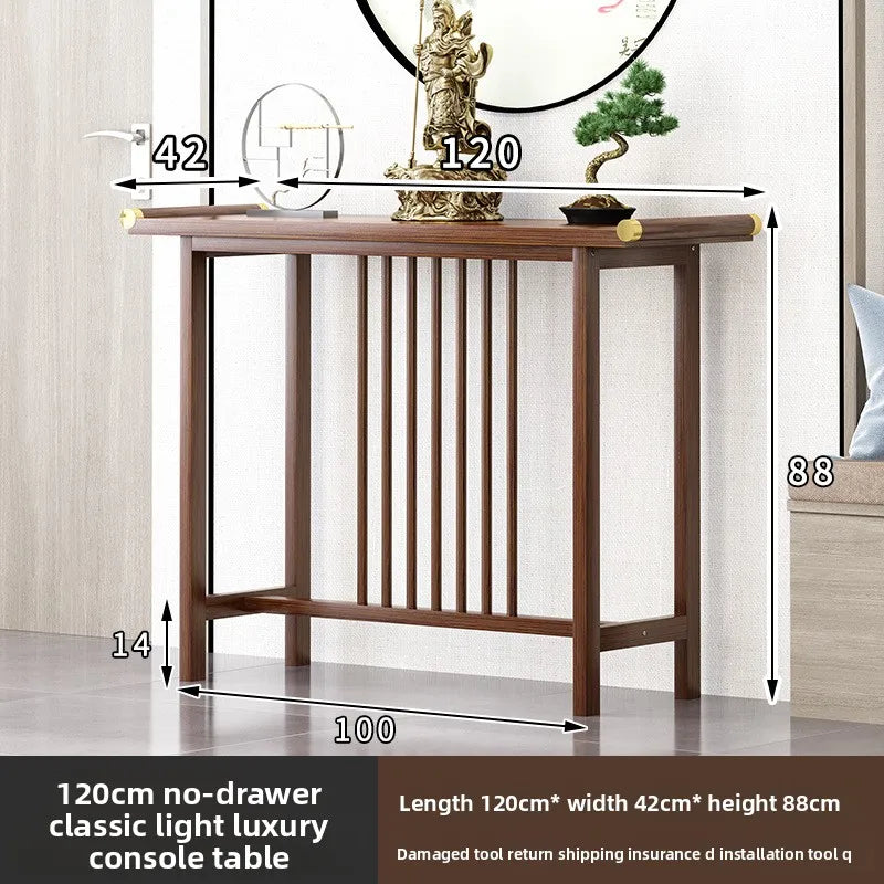 New Chinese-style table, end view table, table case, Zen-style foyer Buddhist table, end view table, porch cabinet, narrow style Oasis Select 120Cm without