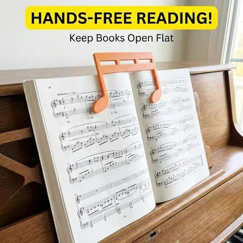 Creative Musical Note Book Stand 3D Printed Music Symbol Book Clip Music Clip Keep Books Open Flat for Reading Performance Tools Oasis Select