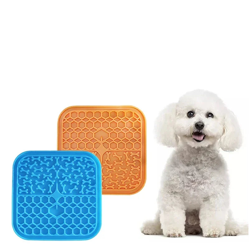 Silicone Licking Mat for Dogs Slow Feeder Bowl to Prevent Fast Eating Anxiety Relief and Mental Stimulation Interactive Toy Oasis Select