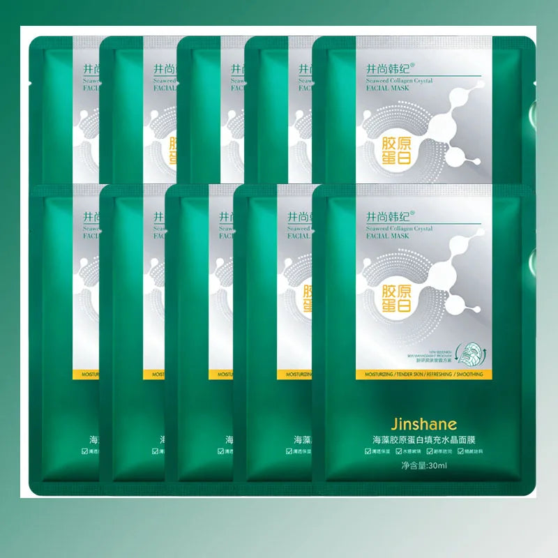 5pcs*30ml Hot Sale Seaweed Collagen Filling Crystal Mask Replenishing Fruit Jelly Skin Transparent Mask Skin Care Masque Oasis Select 10pc
