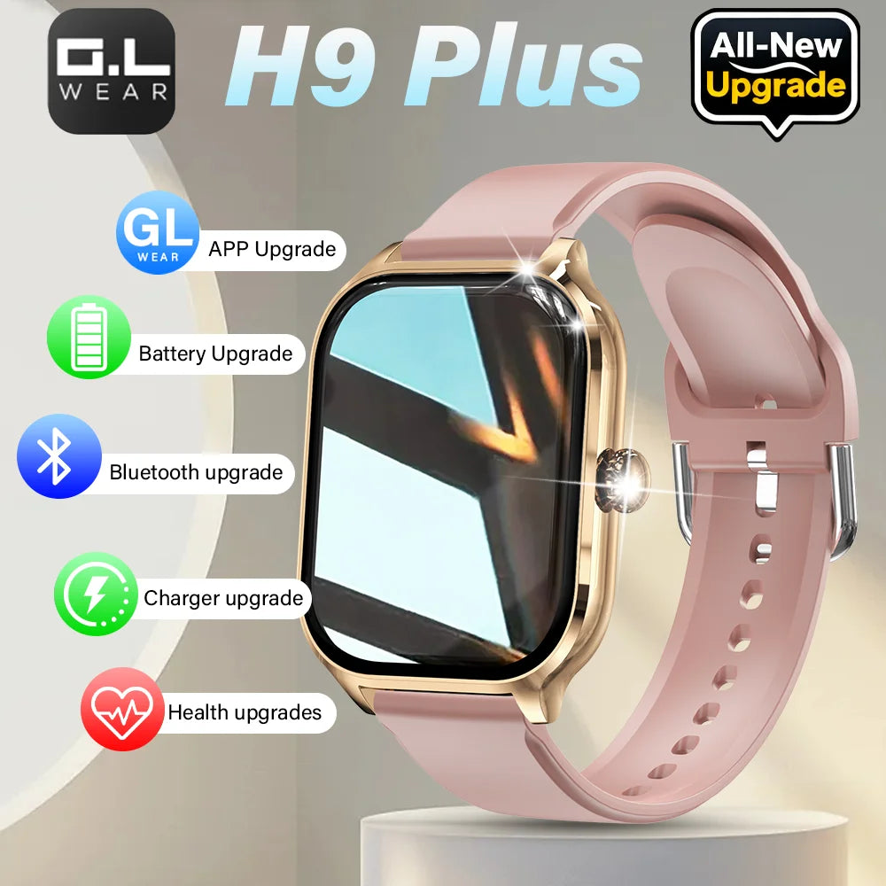 LAXASFIT H9 Smart Watch – Bluetooth Calls & Fitness Tracker Smart Watch Oasis Select H9 Plus Pink